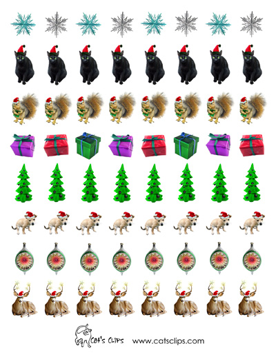 free printable Christmas stickers