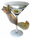 Martini squirrel from Cat's Clips.