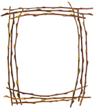 woven willow twigs border