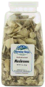 Dehydrated mushrooms