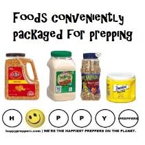 Foods conveniently packaged for prepping