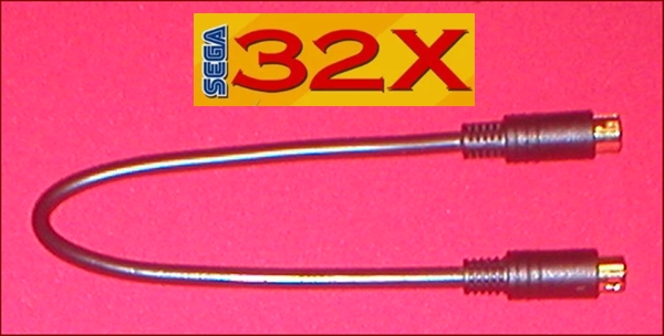 Sega 32X GOLD 8 PIN Link Data Connector Cable for Sega Genesis 2