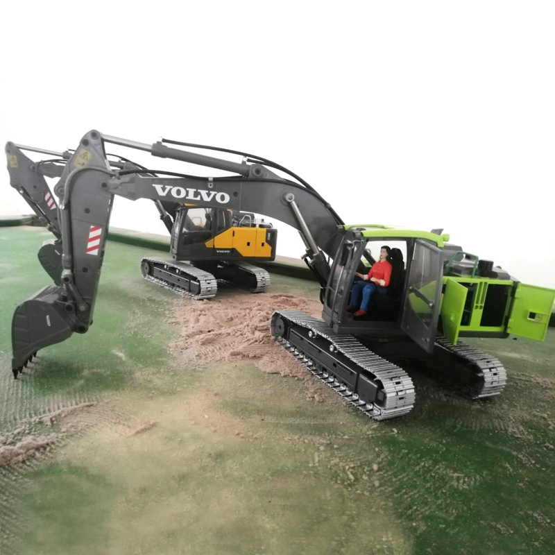 Full Metal RC Hydraulic Excavator Volvo EC160E Crawler Excavator 1/14 Scale Mode