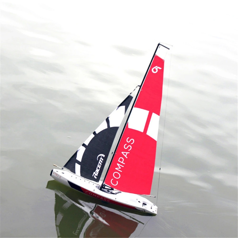 Unpowered Sailboat RC Scale Model, 2.4Ghz 2-Channel Remote Control Sailboat RC Sailing Boat,  Ready to Run RG65 Class Competition RC Boat, RTR for Beginners, Adults. Volantexrc 791-1.