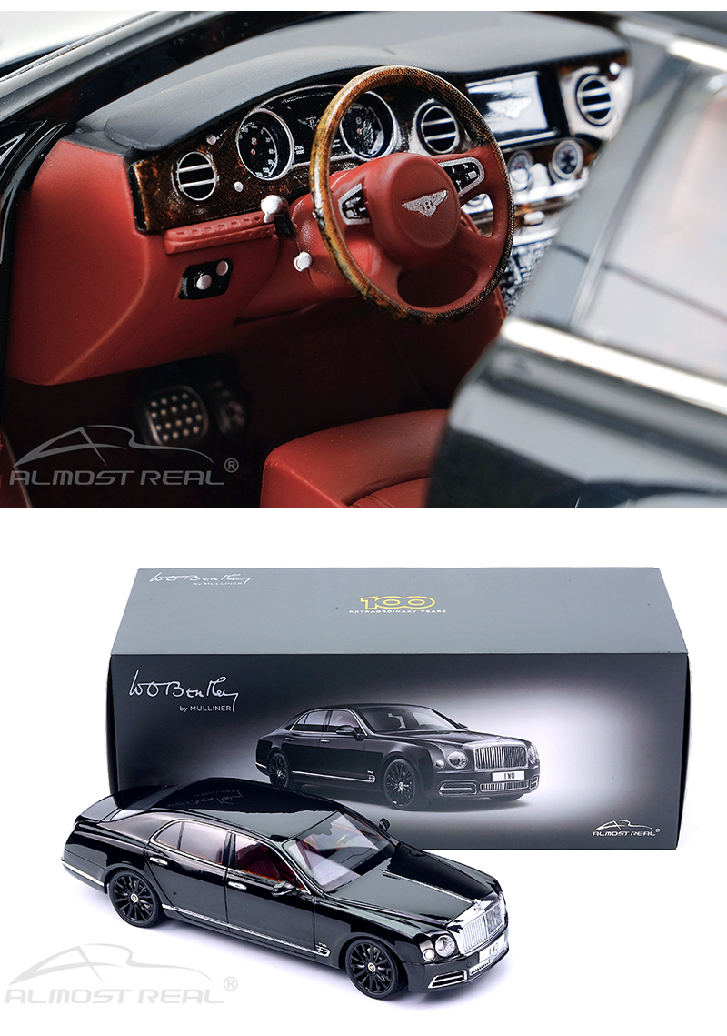 Almost Real AR 1:18 Diecast Car Model, Bentley Mulsanne W.O. Edition WO Edition Mulliner Century 100th Edition Limited 2019.