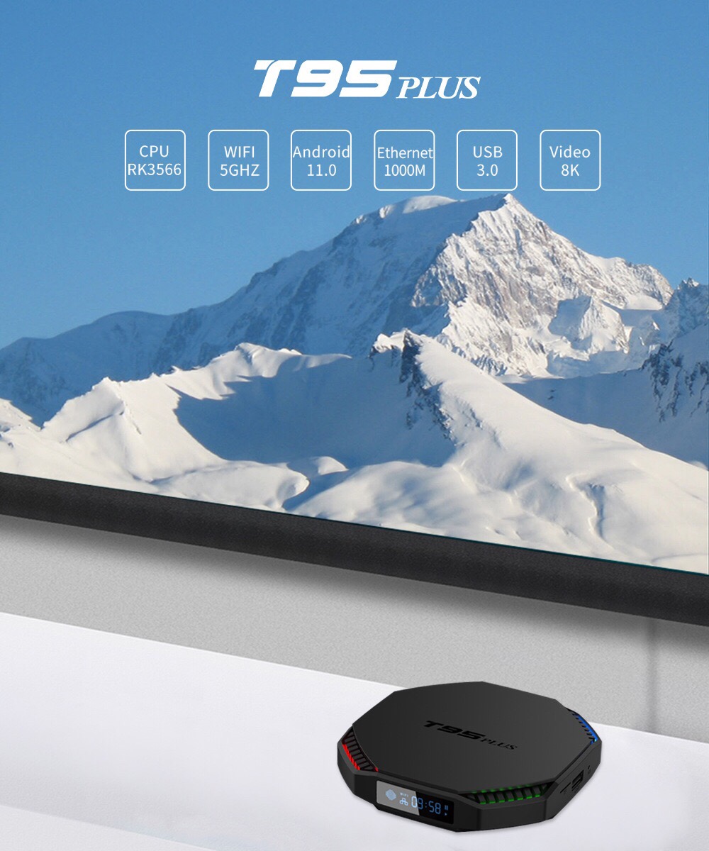 T95 Plus Android TV Box, Smart TV Box. (shield tv 4k, best android tv box iptv player, bqeel b1 max, miracast android tv box, tx3 mini smart tv box)