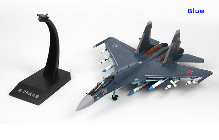 1/48 Scale Modern Military Aircraft Model, Russia SU-35 Jet Fighter Diecast Model.