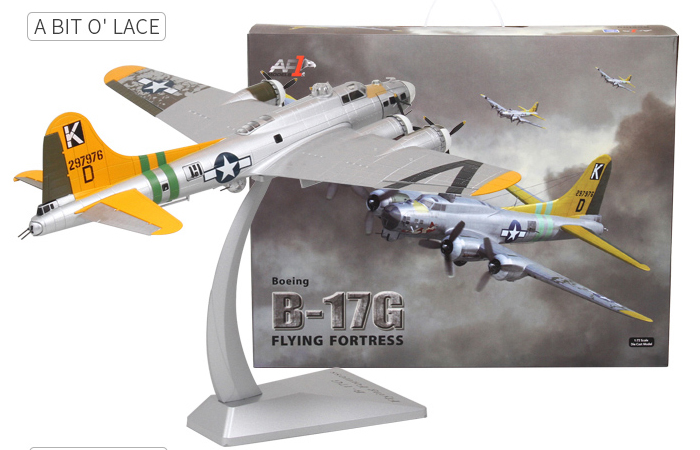 1/72 Scale Model WWII Bomber, USA B17 Flying Fortress Zinc Alloy Diecast Model.