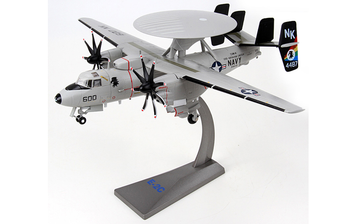 1/72 Scale Modern Military Model, US Navy Hawkeye E-2C Airborne Early Warning Diecast Model.