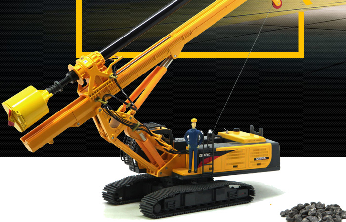 1/35 Scale Model XCMG XR220 Rotary Drilling Rig, Engineering machinery Diecast Model.