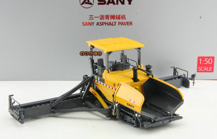 1/50 Scale Model SANY Asphalt Paver Original Diecast Model, Construction Machinery, Construction vehicles, Static Model, Finished model.