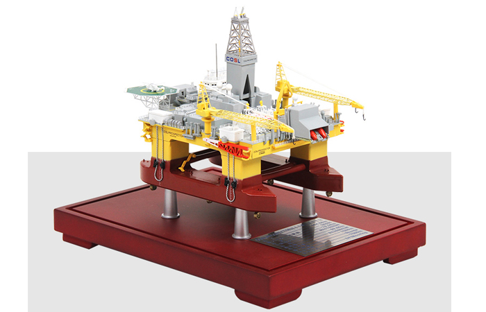 1/700 Scale Model COSL Prospector Deepwater Semi-Submersible Drilling Platform Diecast Model.