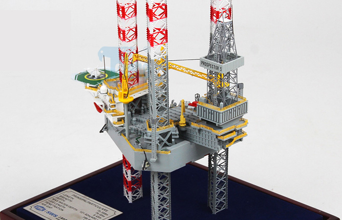 1/800 Scale Model Offshore oil Prospector 5 jack-up rig Diecast Model.