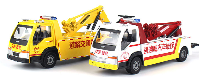 1/50 Scale Wrecker Tow Truck With A Car Diecast Model, Toy Truck, Toy Car.