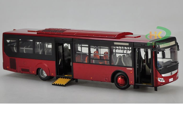 1/24 Scale Model YuTong Buses ZK6128 Original Diecast Model Bus, Metal Scale Model Car, Gifts, Toys, Collectibles, Display Model, Static Model.