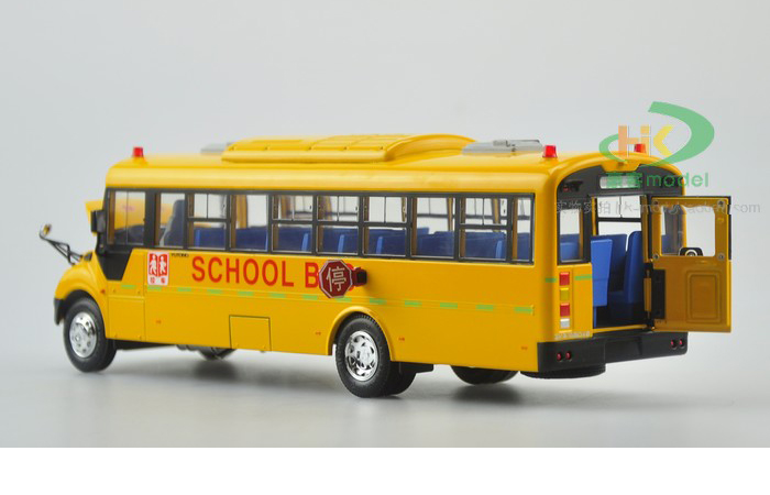 1/42 Scale Model YuTong ZK6109DX School Bus Original Diecast Model Bus, Metal Scale Model Car, Gifts, Toys, Collectibles, Display Model, Static Model.