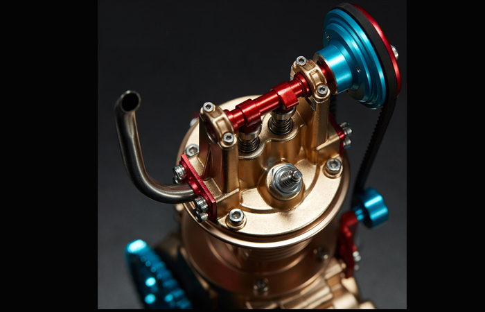 DIY Single OverHead Camshaft Engine Metal Model Kits, Scale Model Educational toys.