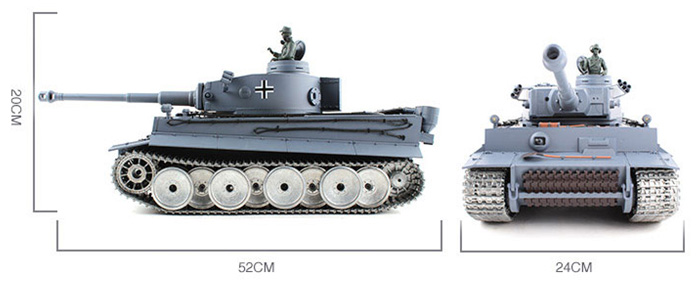 1:16 Scale Tiger I Remote Control Scale Model Tank, HENG-LONG Toys 3818 Radio Controlled Tank.