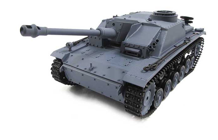 HENG-LONG Toys 3868 RC Scale Model Tank, World War II German StuG III Ausf. F/8 (Sd.Kfz.142/1) Remote Control Tank.