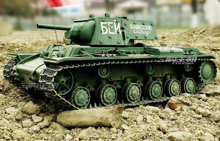 Henglong soviétique KV-1 RC Tank 1/16 Scale 3878 plastique tourelle avec BB Unit 5.3 V