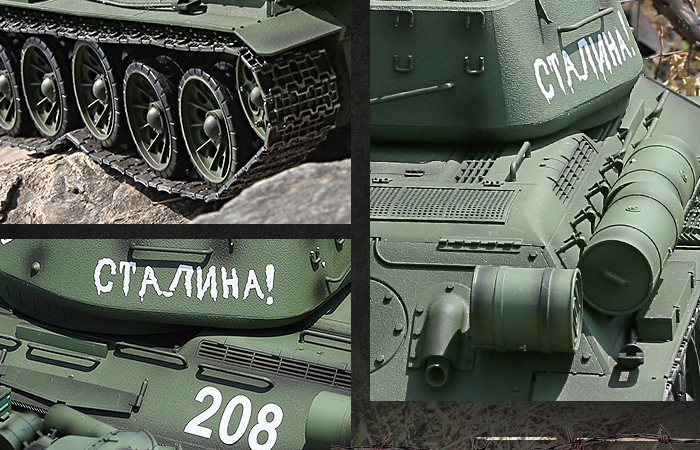 HENG-LONG Toys 3909 RC Scale Model Tank, World War II Soviet Union (Russia) T-34/85 Remote Control Tank.
