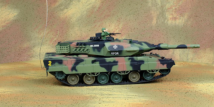 HENG-LONG Toys RC Tank 3809, GERMAN LEOPARD IIA5 Large 1/24 Scale Model Remote control Tank, Airsoft  tank, military vehicles, radio control battle tank.
