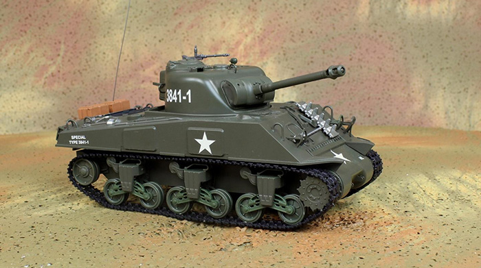 HENG-LONG Toys RC Tank 3814-1, WWII USA M4A3 Sherman 1/30 Scale Model Remote control Tank, Airsoft  tank, military vehicles, radio control battle tank.