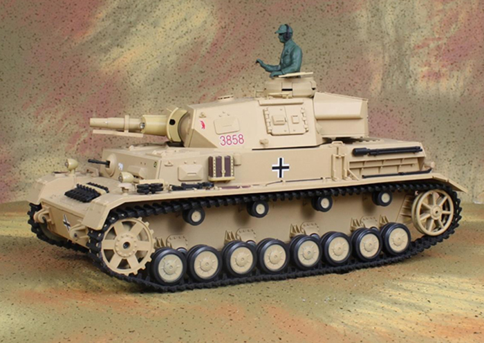 HENG-LONG Toys RC Tank 3858, World War II Germany DAK PZ.KPFW.4 AUSF.F-1 1/16 Scale Model Remote control Tank, Airsoft tank.