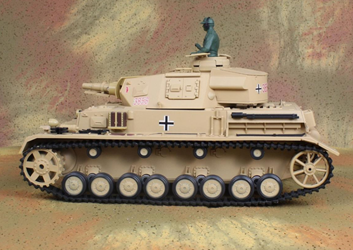 HENG-LONG Toys RC Tank 3858, World War II Germany DAK PZ.KPFW.4 AUSF.F-1 1/16 Scale Model Remote control Tank, Airsoft tank.