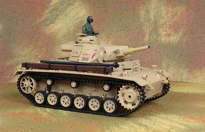 HENG-LONG Toys RC Tank 3849, World War II Germany TAUCH PANZER 3 AUSF.H 1/16 Scale Model Remote control Tank, Airsoft tank, military vehicles.