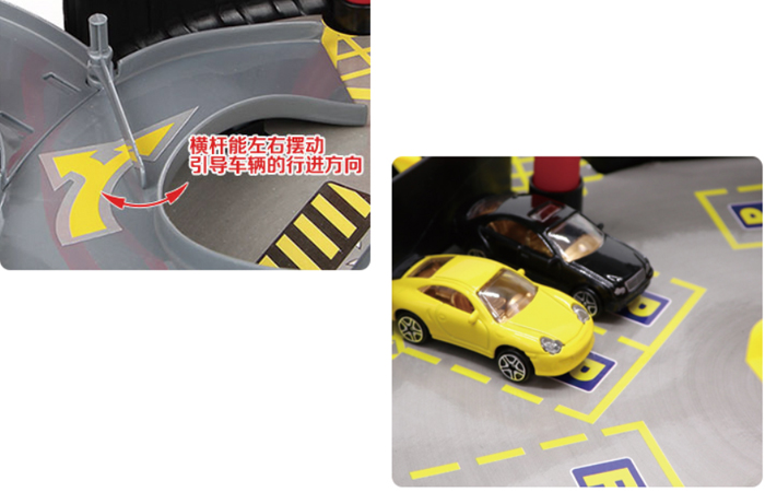 Wheel Style, Collapsible, Kids toys Garage Parking Playset With die-cast toy cars.