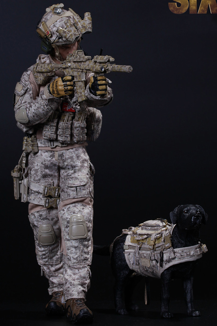 MINI TIMES Toys MT-M006 12 Inch U.S. NAVY SEAL Team Six Devgru With Dog Figure Model Soldier.