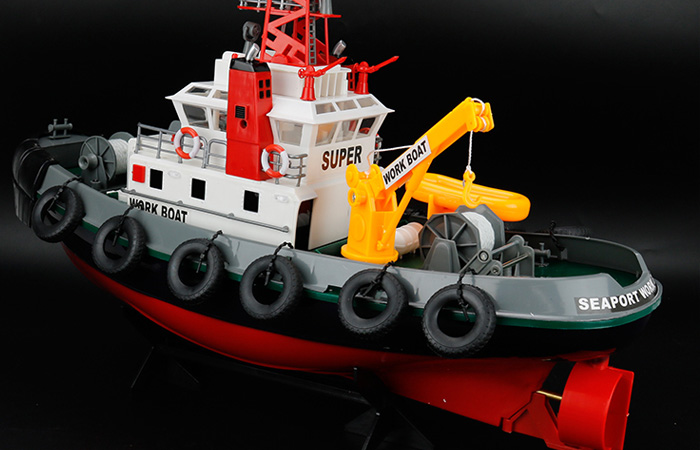Big Scale 2.4GHz Radio Remote Control Fireboat, RC Work Boat, RC Rescue Boat, RC Ship.
