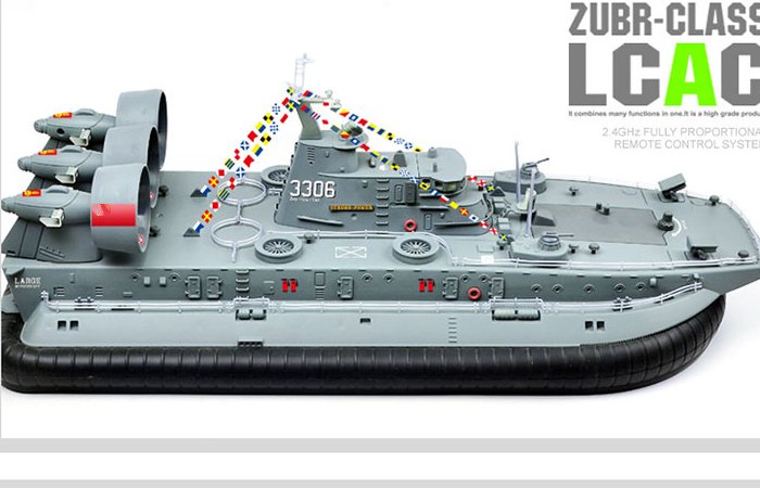 Large Scale HG-C201 Remote Control Zubr-Class LCAC, RC Ship Model, Landing Ship Scale Model.