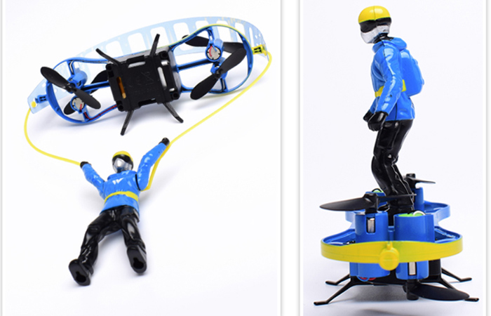 Attop Toys F5 Super Tricks Of Extreme Skater, RC Quadcopter Drone, RC Flying Skateboard, RC Paraglider.