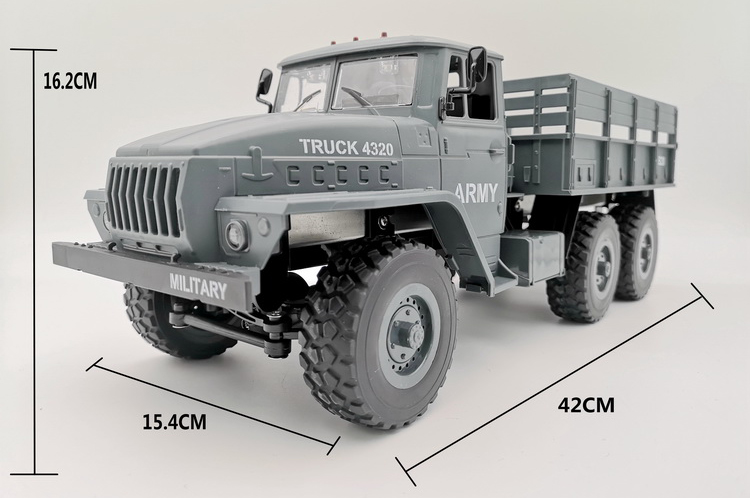 1/12 Scale Model Ural Military Truck, 6WD Radio Remote Control Truck Toy RC Car, kids gift.