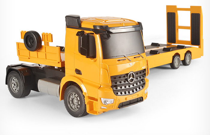 Large Size RC Mercedes-Benz Arocs Flatbed Trailer Truck, Toy Car,  Truck Trailer Scale Model.