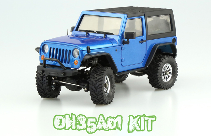4WD Off-Road Jeep Small Scale Rock Climbing Remote Control Car, Orlandoo-Hunter OH35A01 Kit.