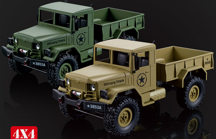 1/16 4X4 4WD RC High-Imitation US Military Truck (RC M35 Scale Model Rock Cralwer Car).