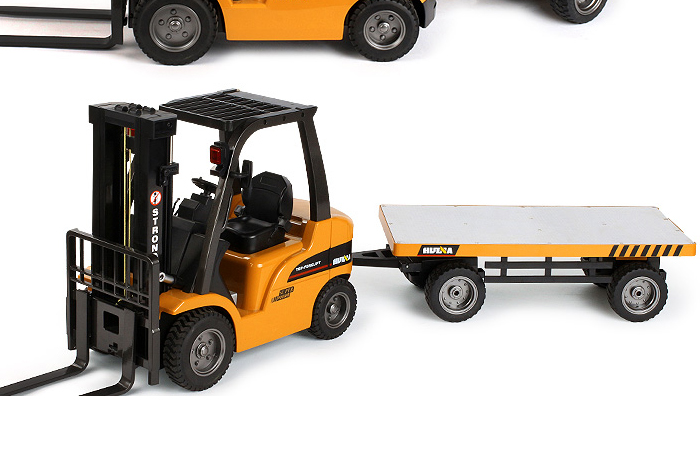 RC Forklift Toy & Flatbed Trailer Toy, Engineering Machinery toys, Construction Machinery Toys, Christmas toy.