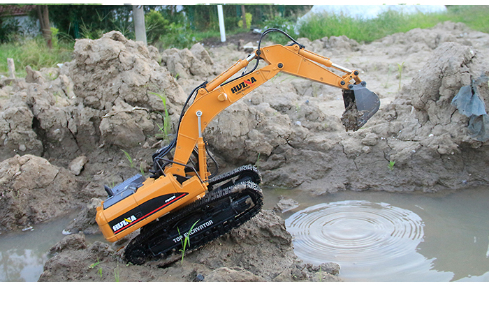 RC Excavator, full scale rc car, pink jcb digger toy, rc remote control heavy equipment.
