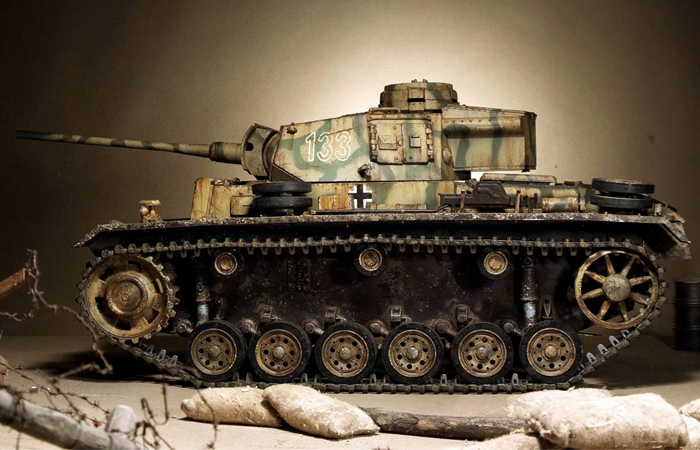 Mato Toys 1223 Full Metal Remote Control Tank, 1/16 Scale  Model Alloy Panzer III Tank.