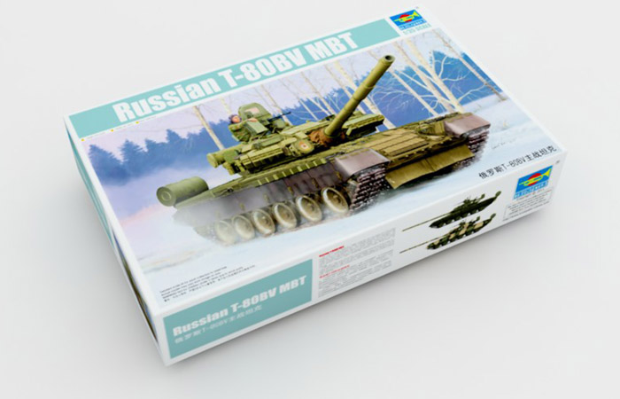 TRUMPETER Plastic Model kits 05566, 1/35 Scale Russian T-80BV MBT (Main Battle Tank) Model Kit Scale Model, Military Tank Model