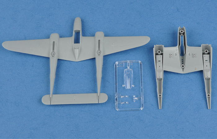 Hobby Boss 80284 Plastic Model kits, 1/72 Scale US P-38L-4-LO Lightning Plastic Model Kit, aircraft Scale Model