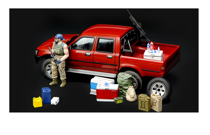 Meng-Model VS-002 1/35 Scale Plastic Model Kit Pickup Truck With Equipment Scale Model, Static Truck Model