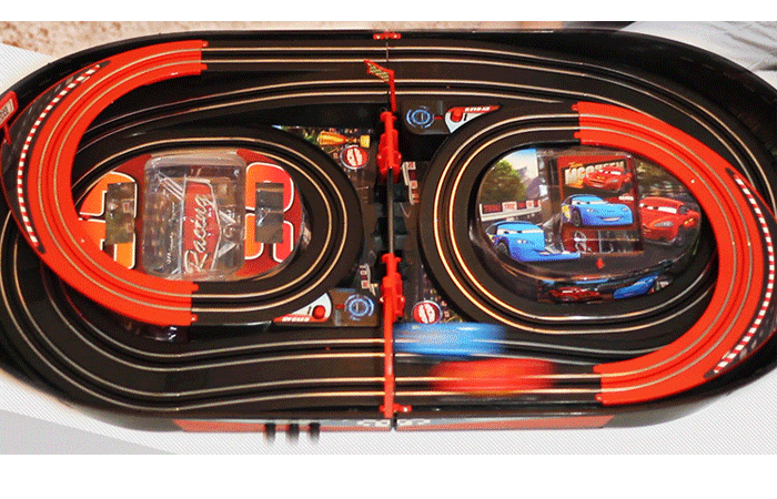 Portable Folding Hand Crank Generator, Cars McQueen Slot Car Track Racing Play Set.