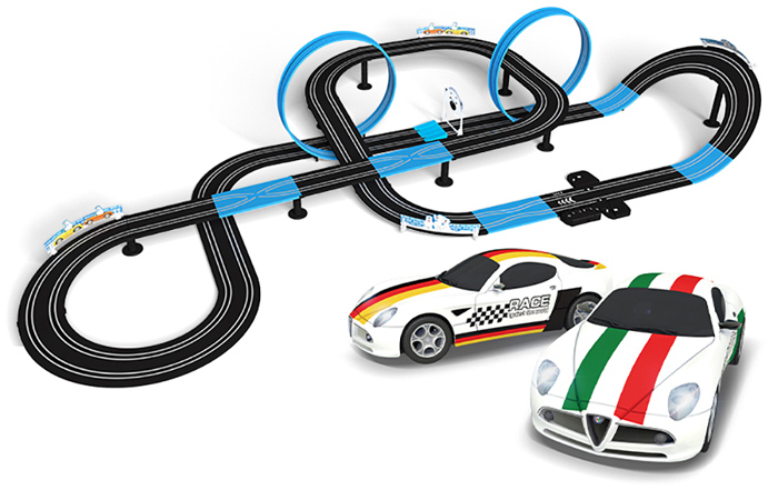 Top-Racer AGM MR-04 Slot Car Racing Sets, Remote Control Car Racing Track, Kids Toys Car Raceway.