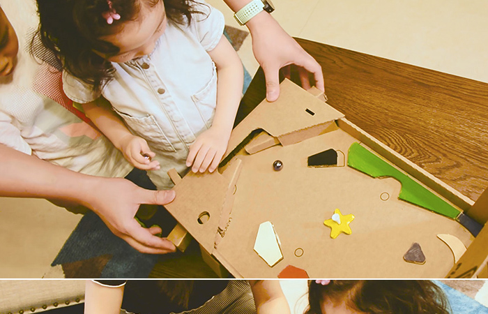 Customizable Cardboard Tabletop Pinball Game System.  DIY Kit Educational Build Design Play STEM Toy.