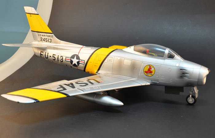 Merit Plastic Model kits JSI-60022, USAF 1/18 Scale Finished North-American F-86F-30 Sabre Jet fighter Static Model, Model airplane 