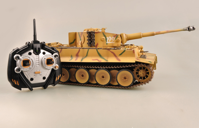 Radio remote control 1/16 Large Scale Model Tank World War II German Tiger I, IR BATTLE Games, Trumpeter model 00808, RC Tank